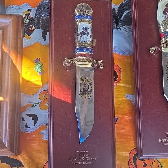 Decorative Knife with Blue and Gold Accents